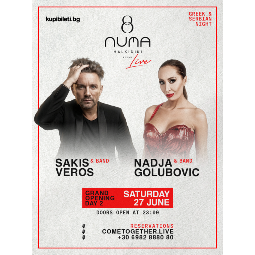 NUMA Grand Opening Day 2 w/ Sakis Verros and Nadja Golubovic