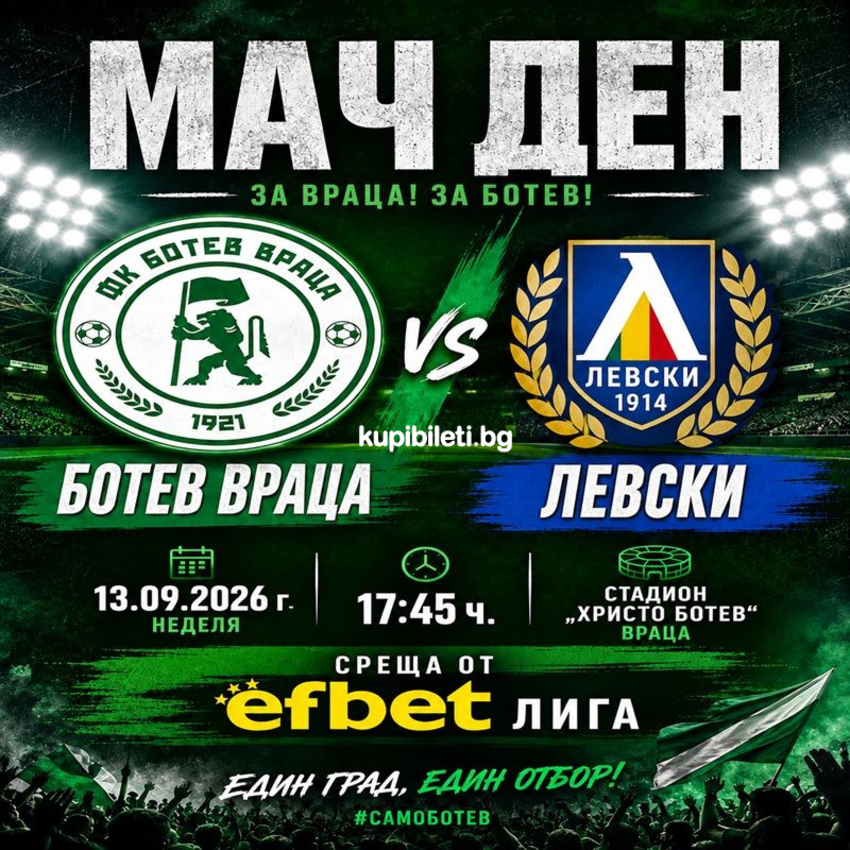 ПФК Ботев Враца - ПФК Левски