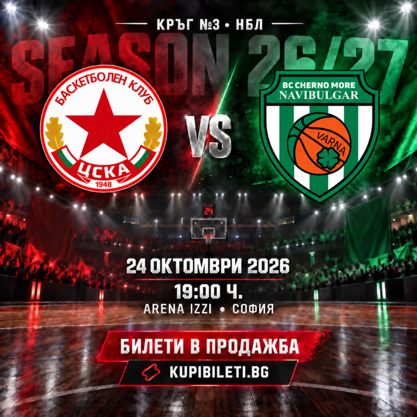 ЦСКА - Черно море Navibulgar, НБЛ, Кръг 3